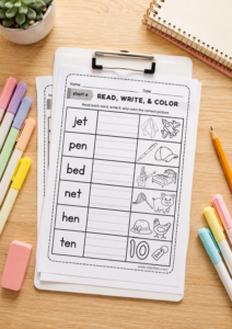 Read more about the article Short /e/ Vowel Worksheets for Early Readers