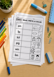 Read more about the article Short /i/ Vowel Worksheets for Early Readers