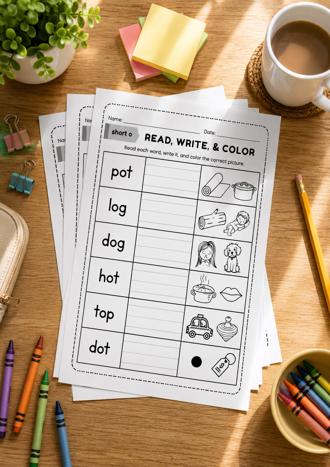 Read more about the article Short /o/ Vowel Worksheets for Early Readers